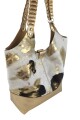 Tote bag de cuero con pelo