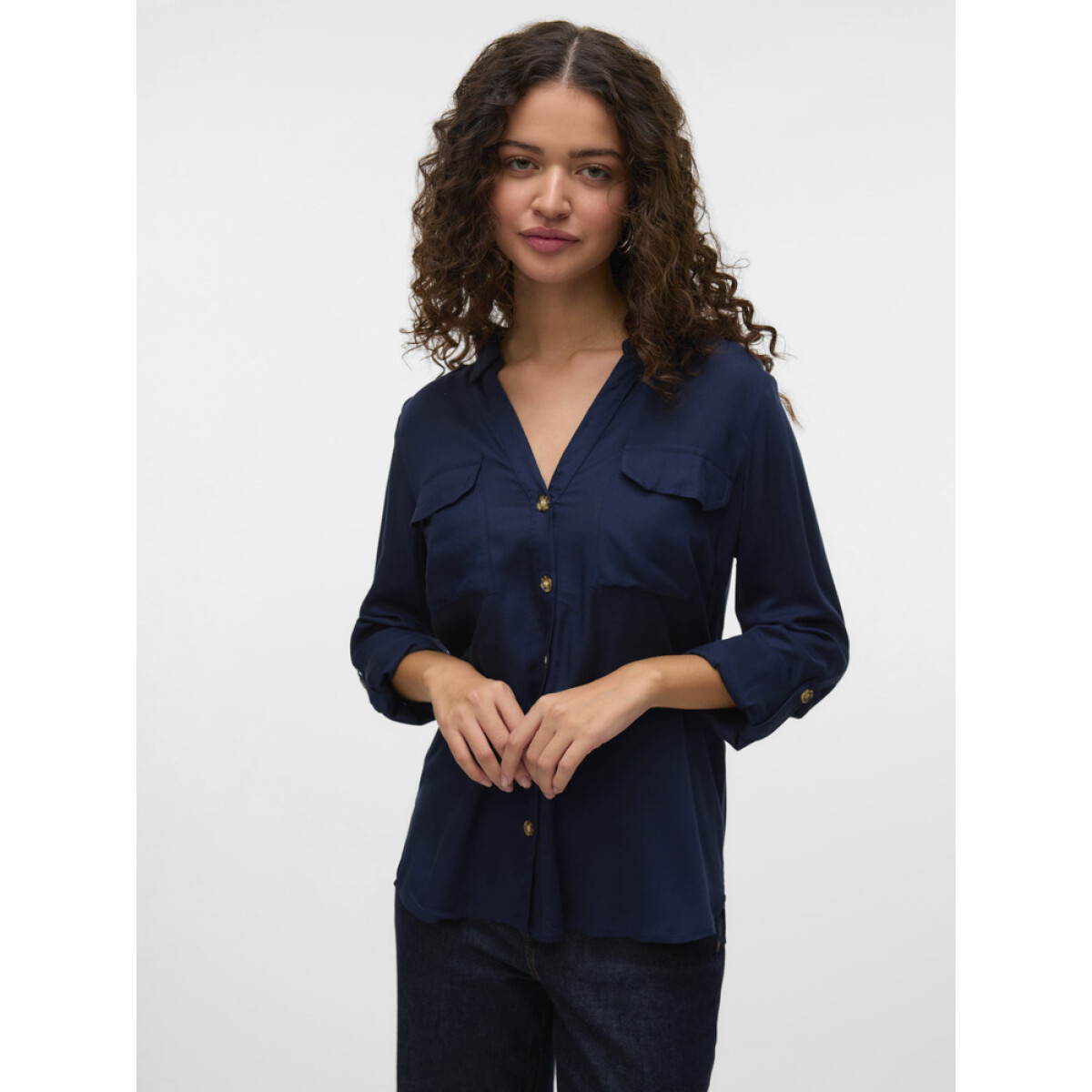 VMBUMPY L/S SHIRT NEW WVN GA NOOS - Navy Blazer 