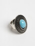 Anillos Medianos y Grandes Piedra Anillo Mediano Con Piedra - Plateado