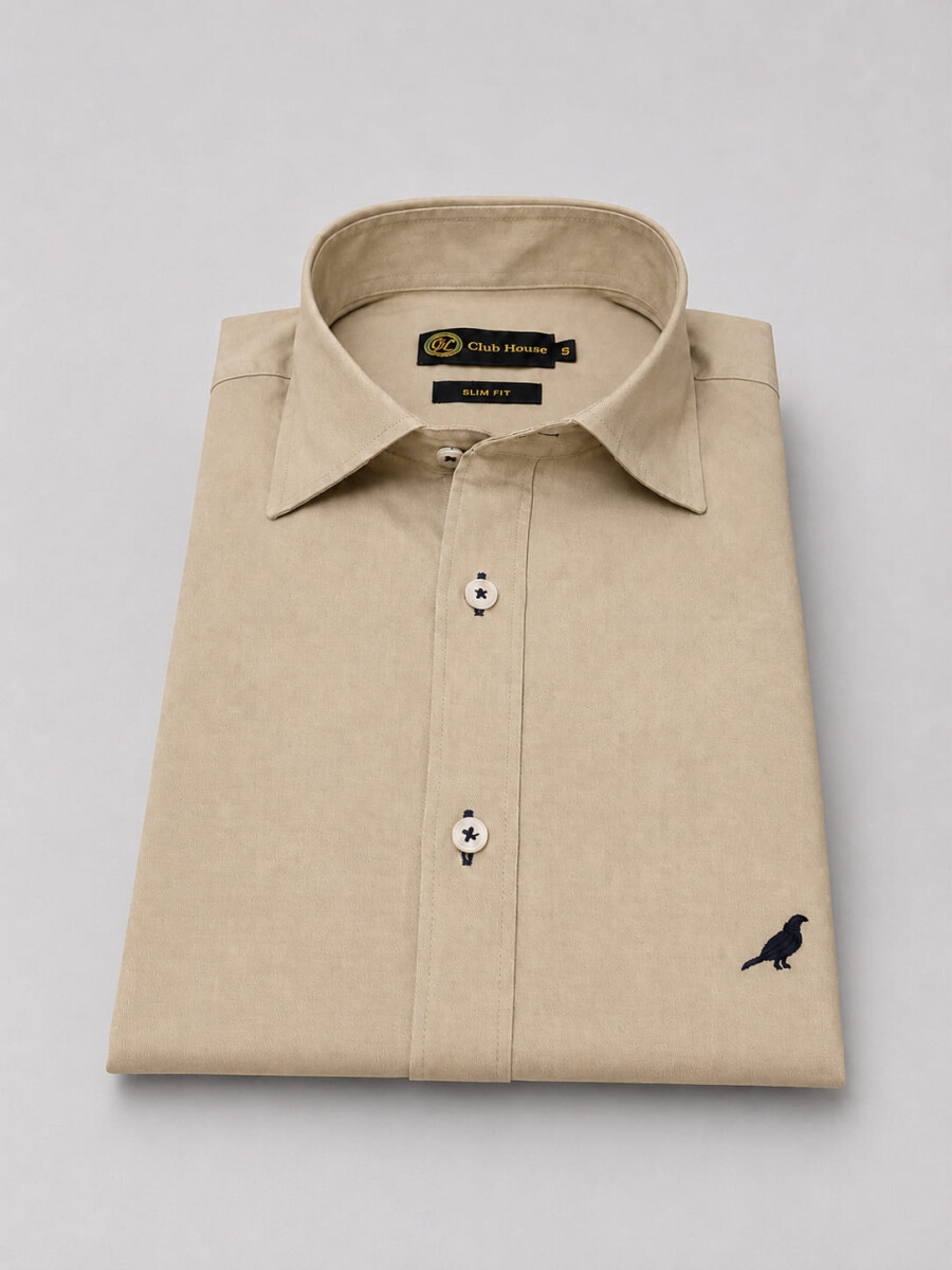 Camisa Classic Cotton Twill - Beige 