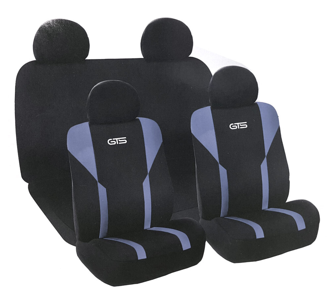 CUBRE ASIENTO - GTS 008 NEGRO GRIS POLYESTER 10PZAS. GTS 