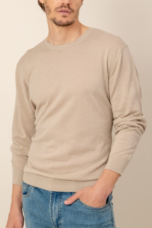 Sweater lino Cemento