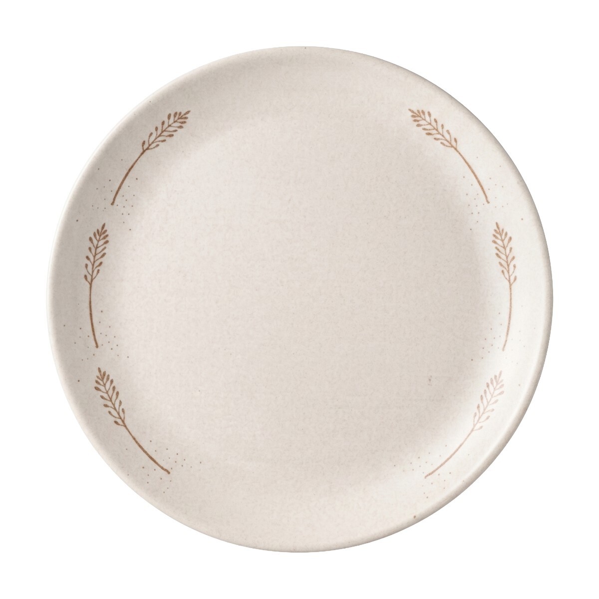 PLATO PLAYO DIS BORDE HOJAS BEIGE RENDEIRAS 29CM 