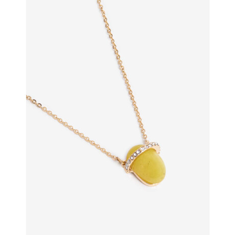 Cadena Con Piedra Peridoto Dorado