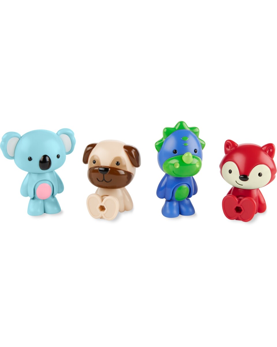 Cuatro juguetes equipo zoo 