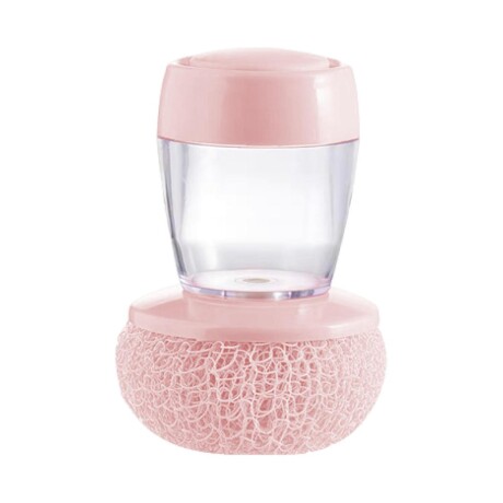 Esponja cocina con dispensador rosa