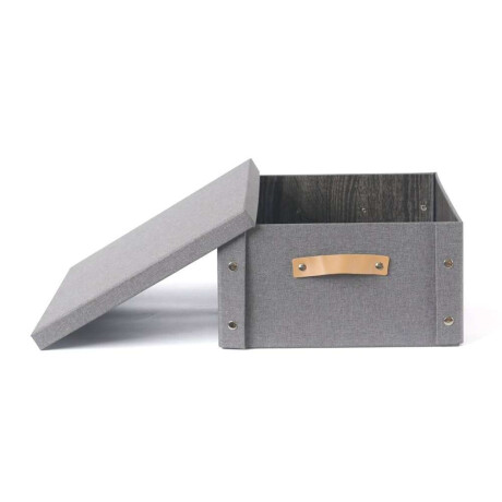 Caja Organizador C/Asa 33X40X17Cm Ext Tela Gris