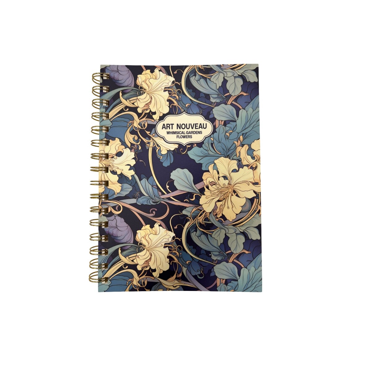 Cuaderno A5 flores - azul 