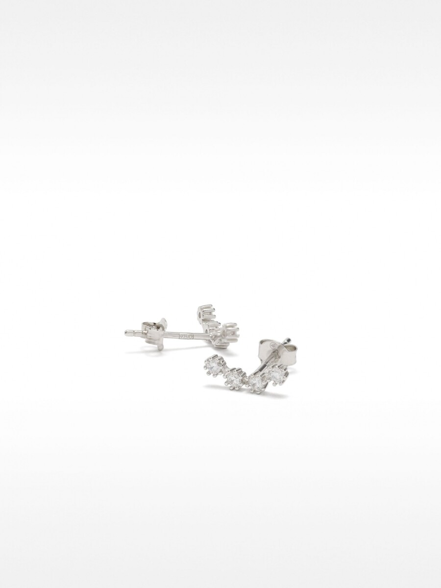 Pendientes De Plata 925 Con Circonitas plateado