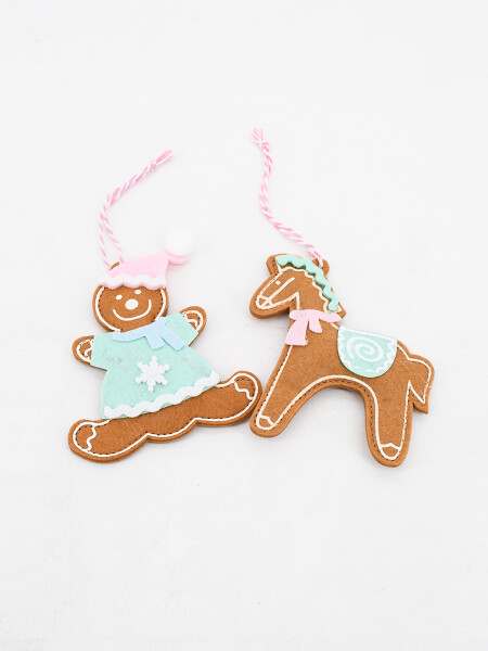 ADORNO COLGANTE FIELTRO SET 2PCS PASTEL