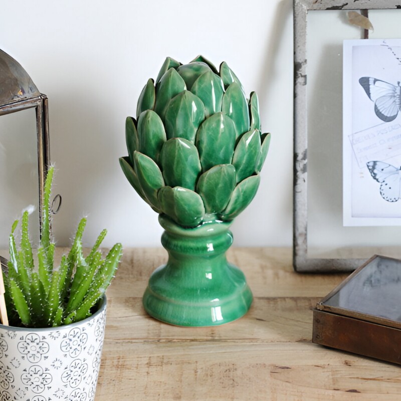 PIÑA PEQUEÑA DECORATIVA 12x12x19CM CERAMICA VERDE PIÑA PEQUEÑA DECORATIVA 12x12x19CM CERAMICA VERDE