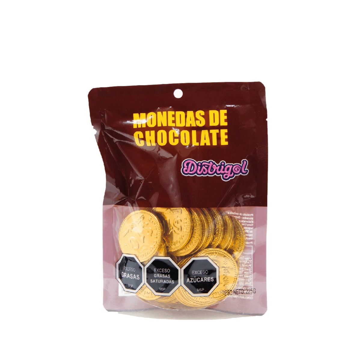MONEDAS DE CHOCOLATE DISTRIGOL $10 25UNID 225GRS 