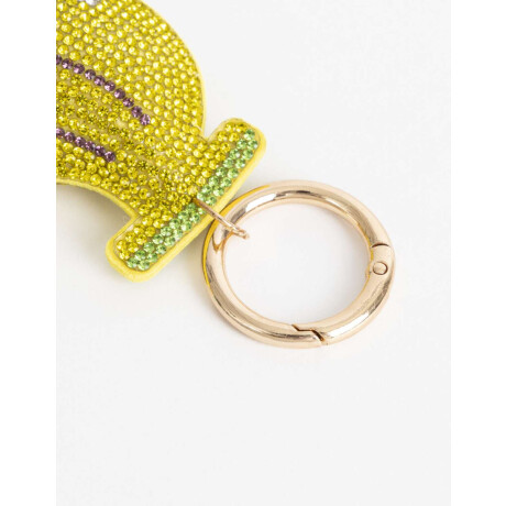 Llavero Y Bag Charm Banana Strass Amarillo Medio