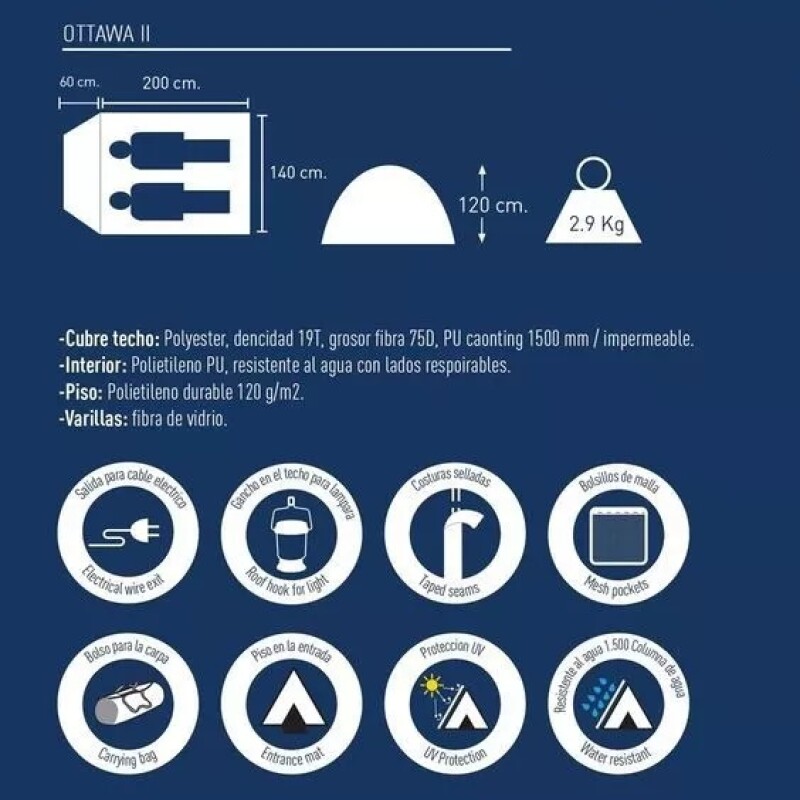 Carpa National Geographic Ottawa 2 personas Carpa National Geographic Ottawa 2 personas