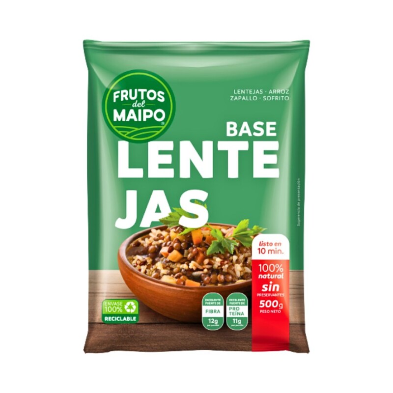 Lentejas, Vegetales y Arroz Frutos del Maipo - 500 g Lentejas, Vegetales y Arroz Frutos del Maipo - 500 g