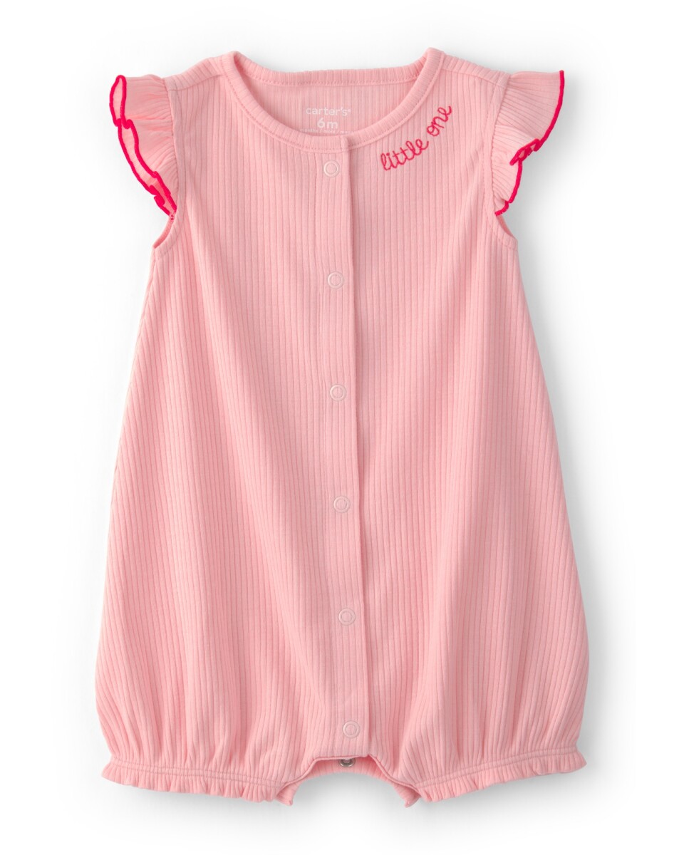 Monito bombachudo de algodón acanalado, rosado 