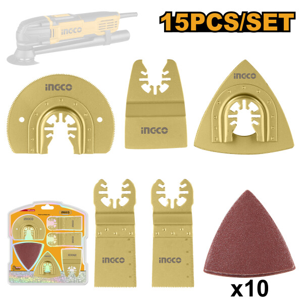 SET 15 REPUESTOS PARA MULTIFUNCION MULTI HERRAMIENTA RENOVATOR INGCO MF3008 300W SET 15 REPUESTOS PARA MULTIFUNCION MULTI HERRAMIENTA RENOVATOR INGCO MF3008 300W