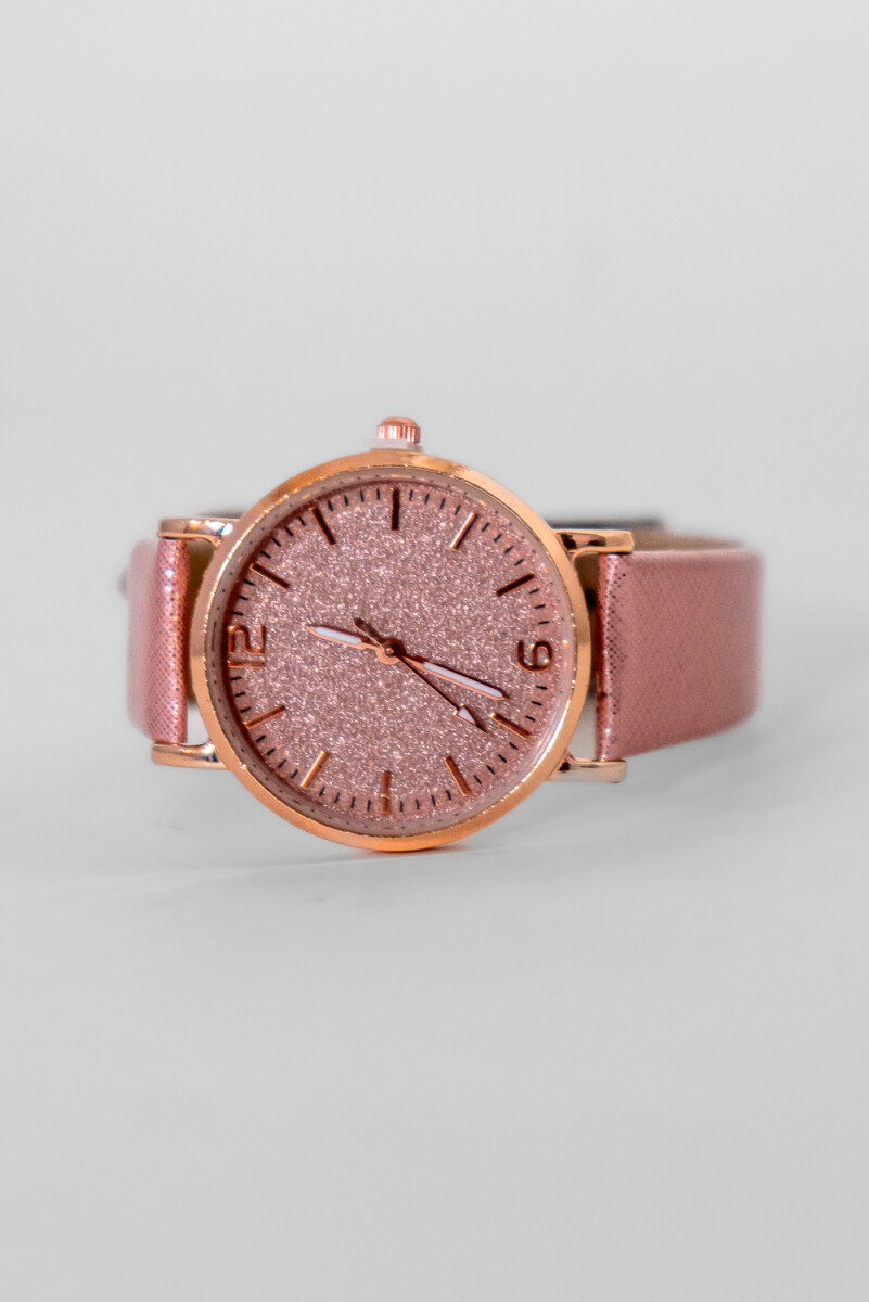 Reloj Glitter - Rosa 