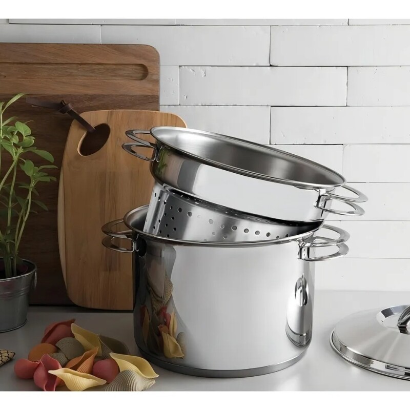 Olla + Cozzi Pasta Tramontina Solar 24cm 65500/400 Olla + Cozzi Pasta Tramontina Solar 24cm 65500/400