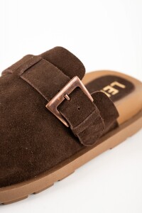 Zueco Gamuza Chocolate