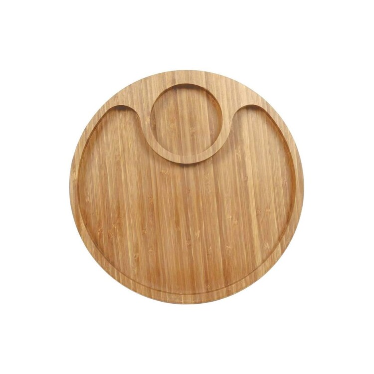 Copetinero Bandeja con 2 Divisiones de Bambu 32,5cm Mor Copetinero Bandeja con 2 Divisiones de Bambu 32,5cm Mor