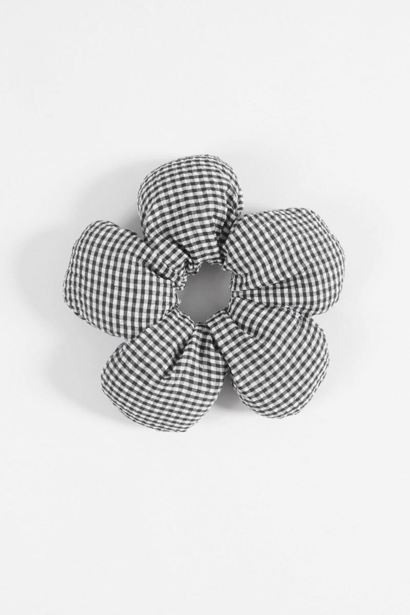 Gomita flor vichy negro