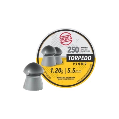 CHUMBO ORBEA PUNTA TORPEDO PLOMO CAL 5.5X250 1.13gr.- CHUMBO ORBEA PUNTA TORPEDO PLOMO CAL 5.5X250 1.13gr.-