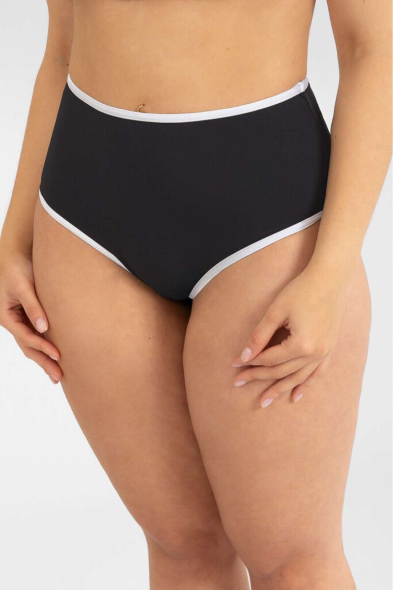 Bombacha alta piping - Negro 