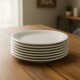 Set x6 Plato llano 25cm Opalina BLANCO