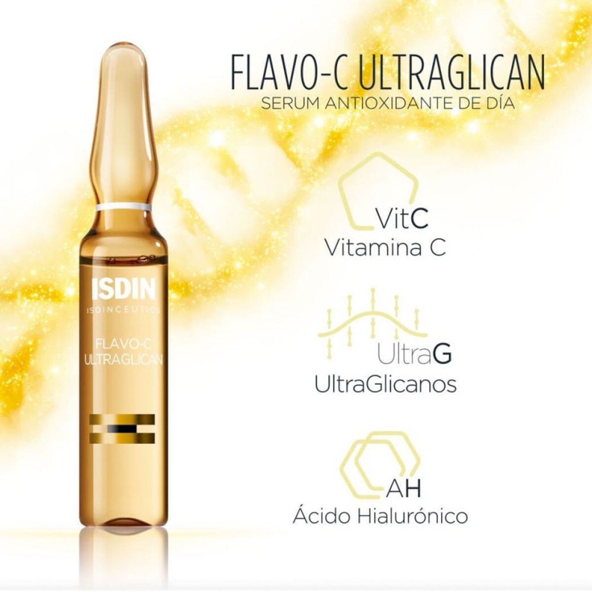 Sérum Isdin Antioxidante de Día Isdinceutics Flavo-C Ultraglican 30 Ampollas - Día 