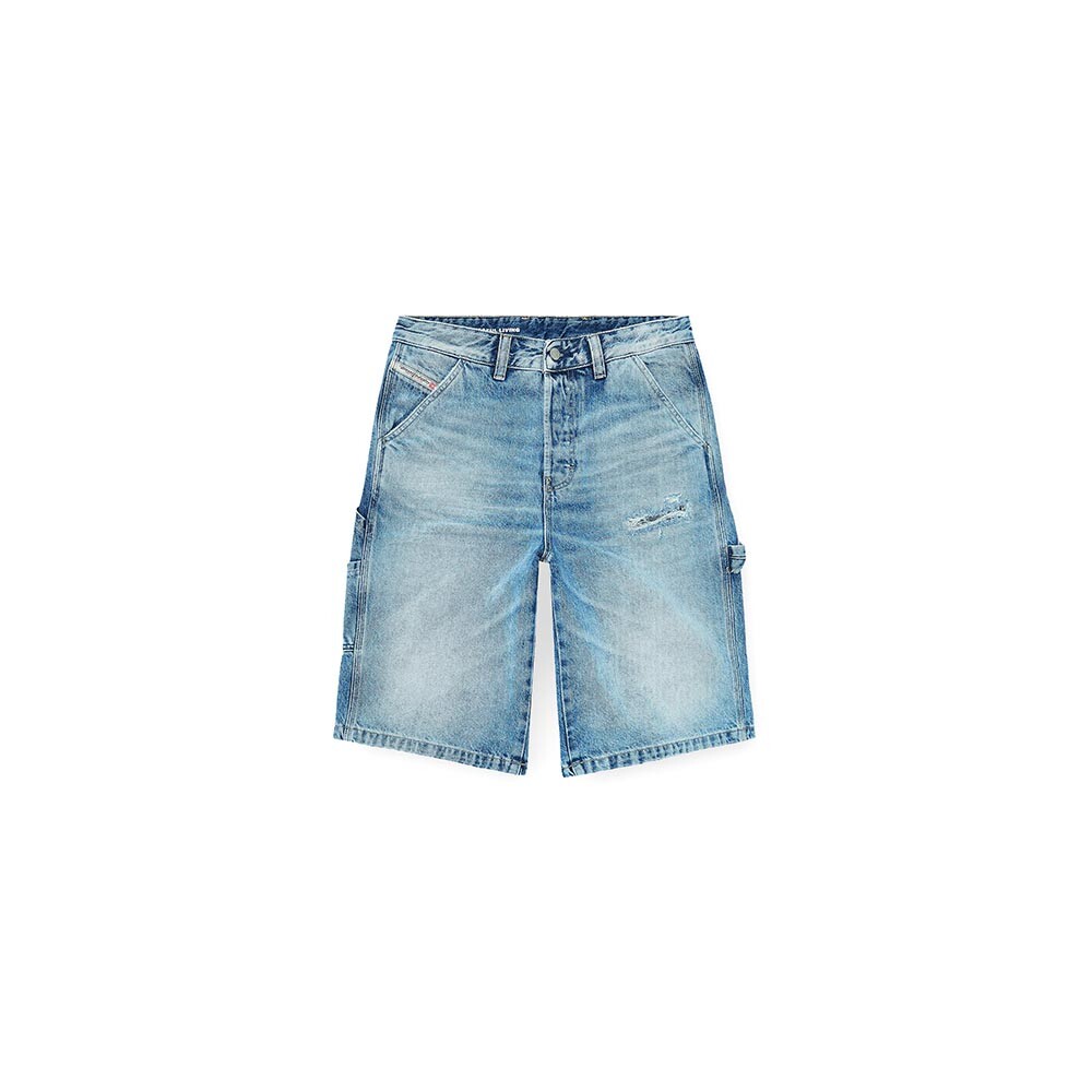 Short Jean Para Hombre D-Livery-W-Short Azul claro