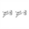Caravanas Lineas Asimetricas- Plata 925 - CA4332 sinpiedra