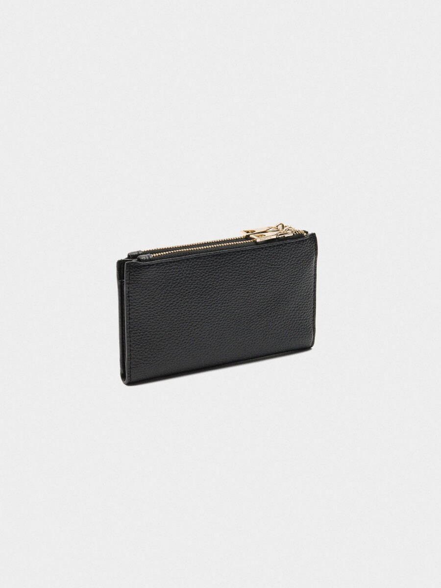 Cartera Con Textura negro