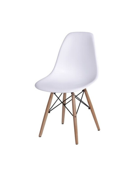 SILLA EAMES COMEDOR CON BASE EN MADERA BLANCA SILLA EAMES COMEDOR CON BASE EN MADERA BLANCA