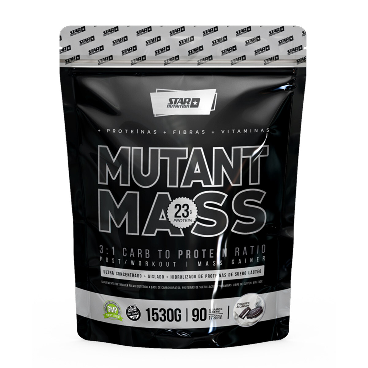 Star Nutrition Mutant Mass Proteína Masa Muscular 1,5KG - Cookiesycream 
