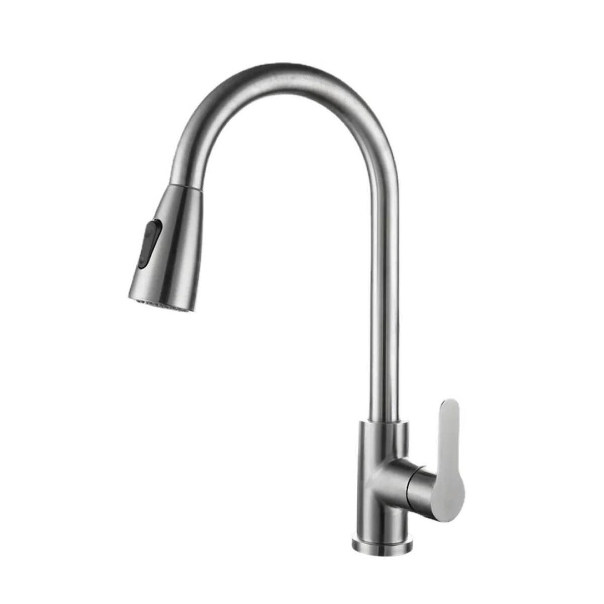 Canilla Monocomando Extensible Cocina Manguera Retráctil Plateado 