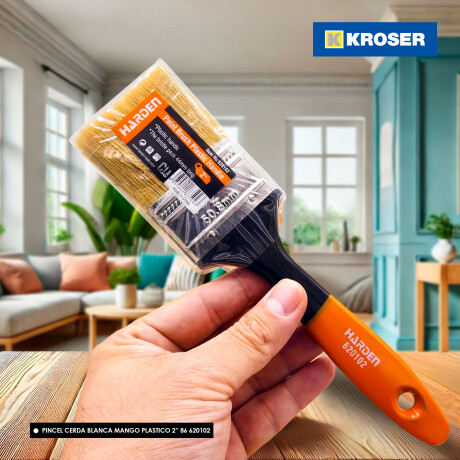 PINCEL CERDA BLANCA MANGO PLASTICO 2 HARDEN ++ N/a