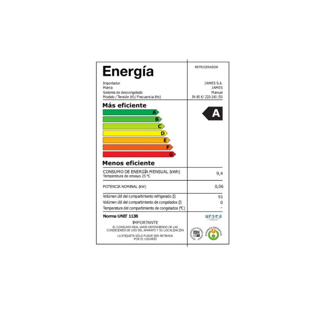 Frigobar James JN - 90 K Frigobar James JN - 90 K
