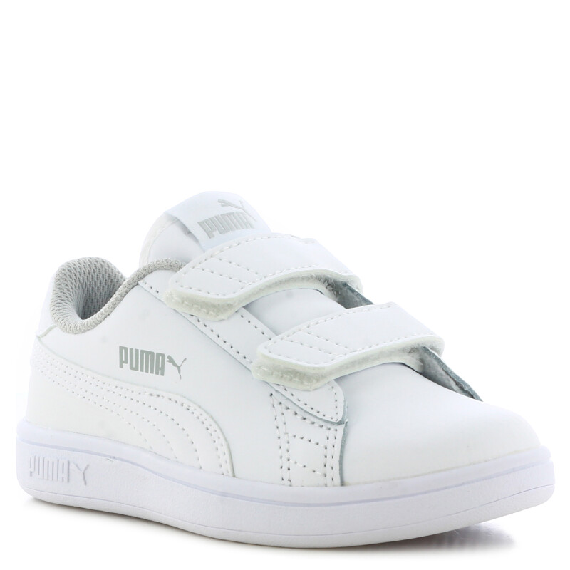 Championes Infantiles Puma Smash V2 Velcro Jrs Blanco