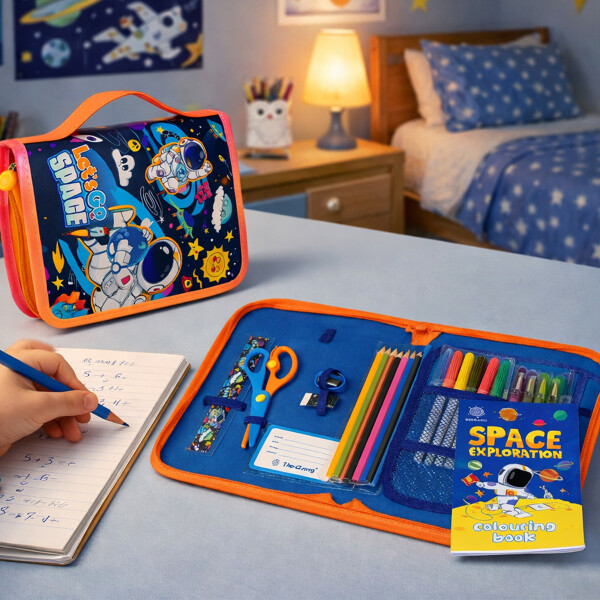 Cartuchera Infantil 36 Accesorios Astronauta Cartuchera Infantil 36 Accesorios Astronauta