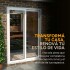 Ventana de PVC Blanco 200 X 200 Puerta Corrediza Aislante Ventana de PVC Blanco 200 X 200 Puerta Corrediza Aislante