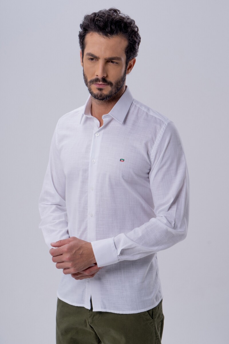 CAMISA MANGA DE LARGA BLANCO EZM 