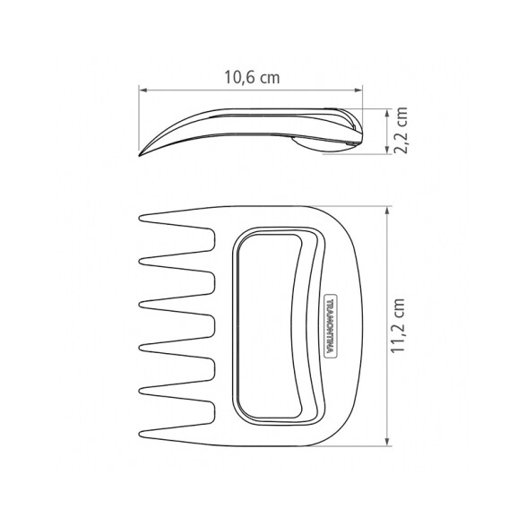 Garra multiuso en plastico negro 2 unidades -TRAMONTINA TR9002