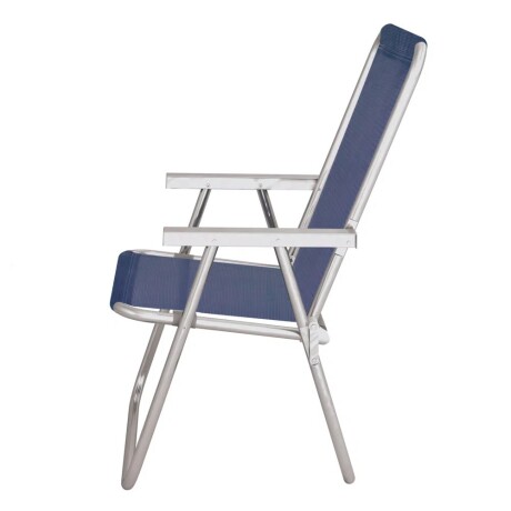 Kit 2 Reposeras Altas Plegables Aluminio Conforto Total Mor Azul Marino