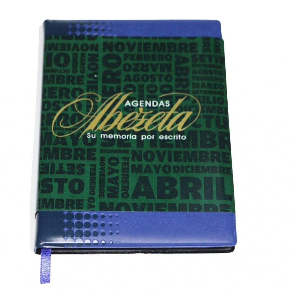 AGENDA ABEZETA 216 CLASSIC MEDIUM TAPA CON DISEÑO VIRANDO COLOR AZUL