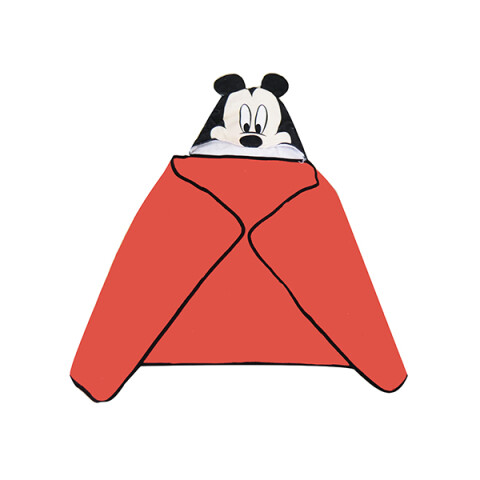 Toalla con Capucha para Bebé Microfibra 60 x 120 cm Mickey