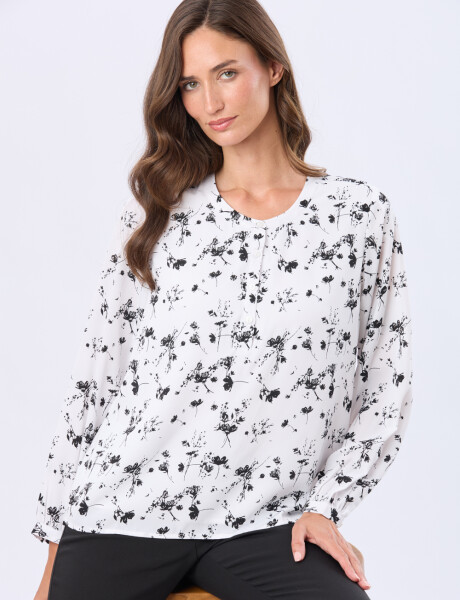 BLUSA MANGA LARGA Flor