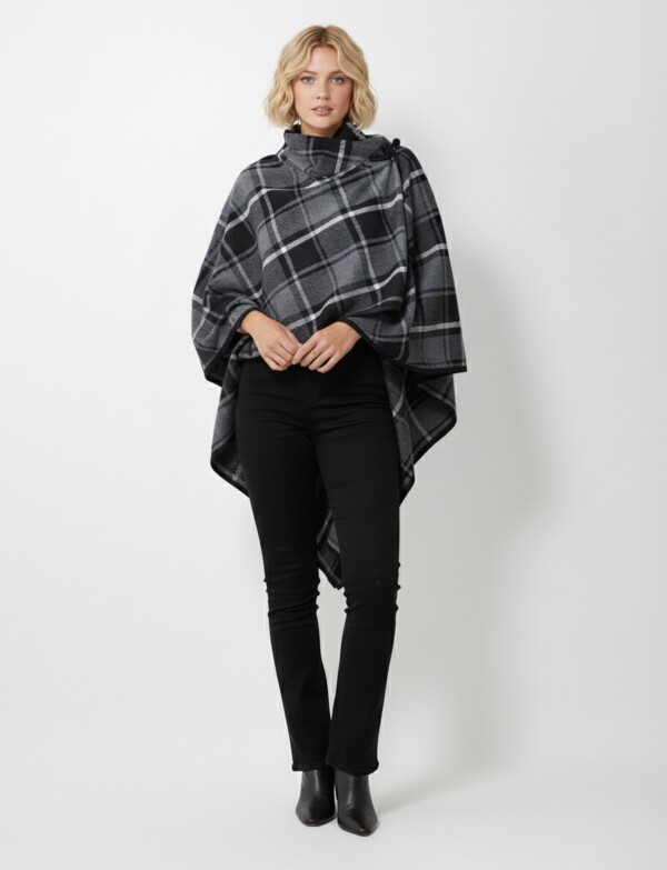 Capa Tweed NEGRO/GRIS