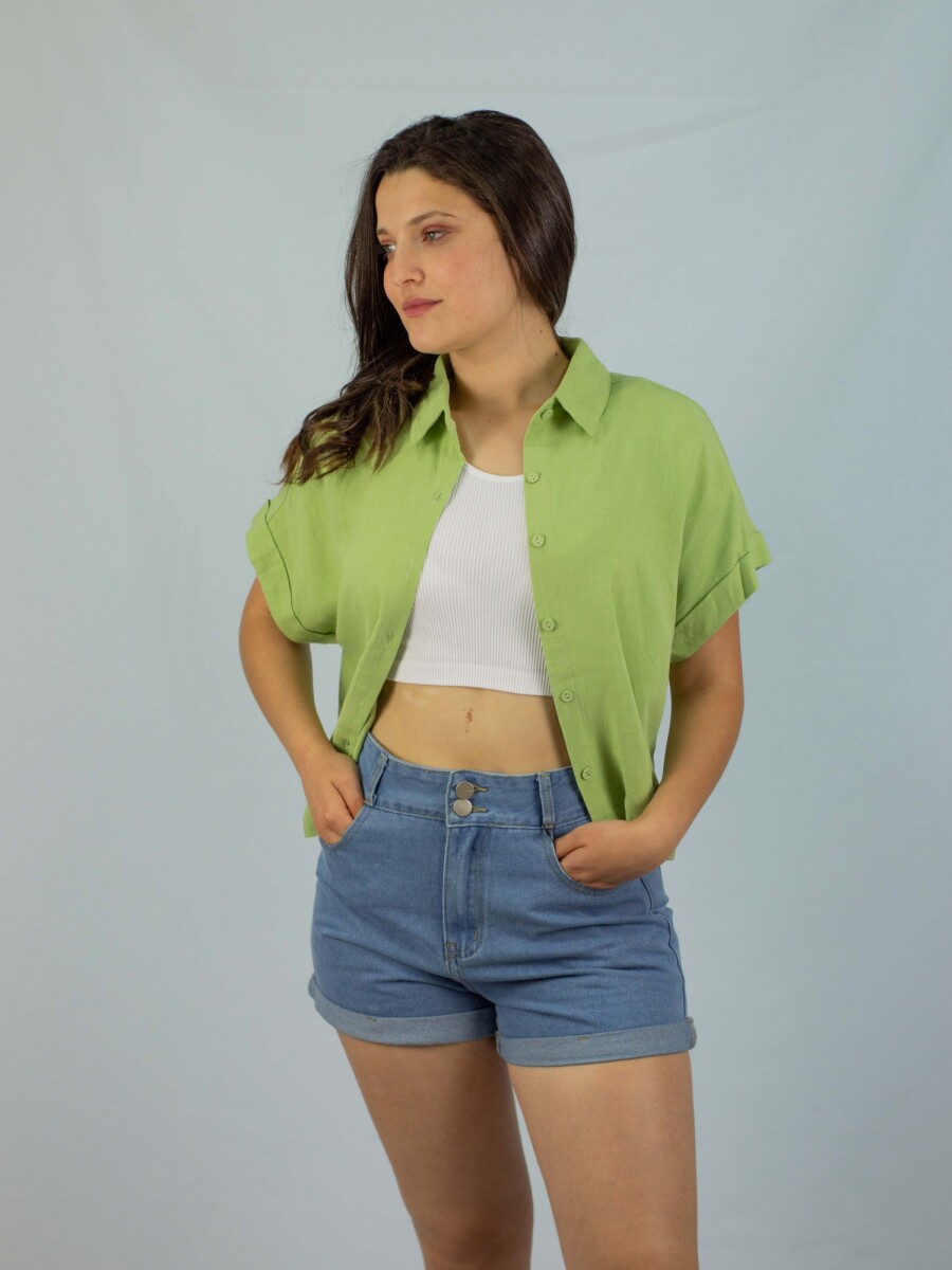 Camisa Lino Slowly - Light Green 