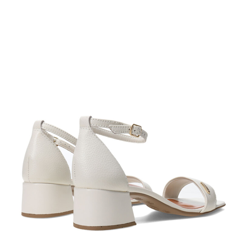 Sandalias de Mujer Bottero con Taco Bajo y Pulsera Blanco
